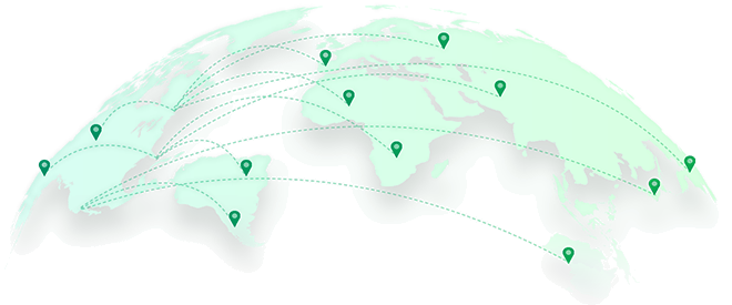 Global data center network for dedicated servers